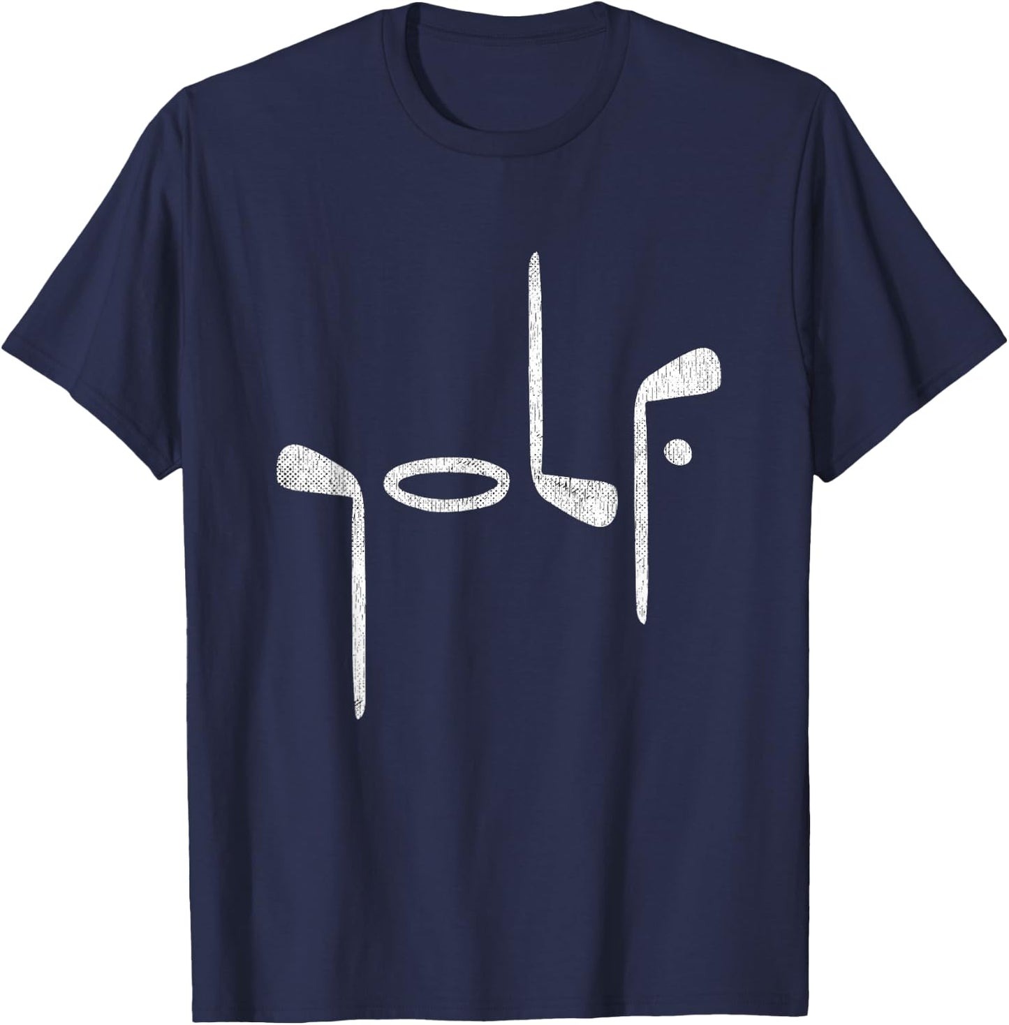 Golf Minimalist Logo Women Golf Fan Men Golfer T-Shirt - T-Shirt | Navy