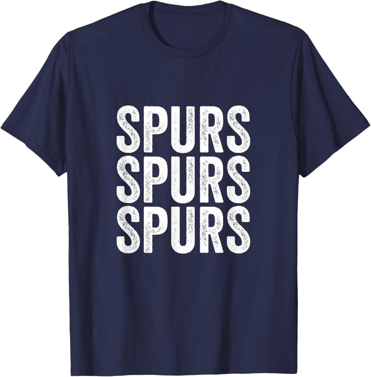 Vintage Distressed Western Typography Graphic T-Shirt - T-Shirt | Navy