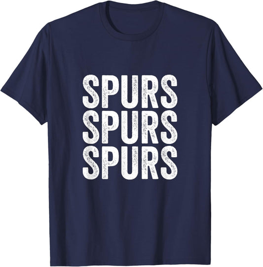 Vintage Distressed Western Typography Graphic T-Shirt - T-Shirt | Navy
