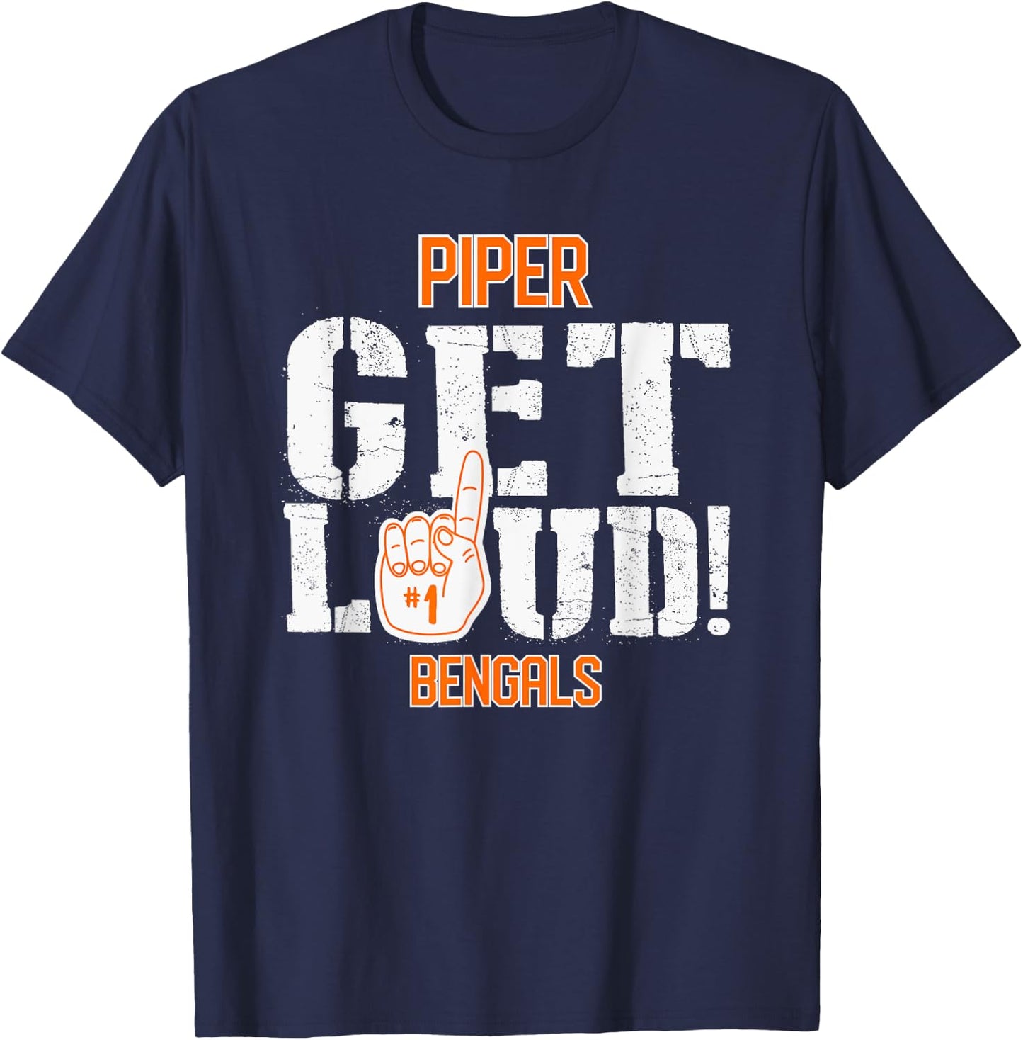 Piper High School GET LOUD Bengals T-Shirt - T-Shirt | Navy