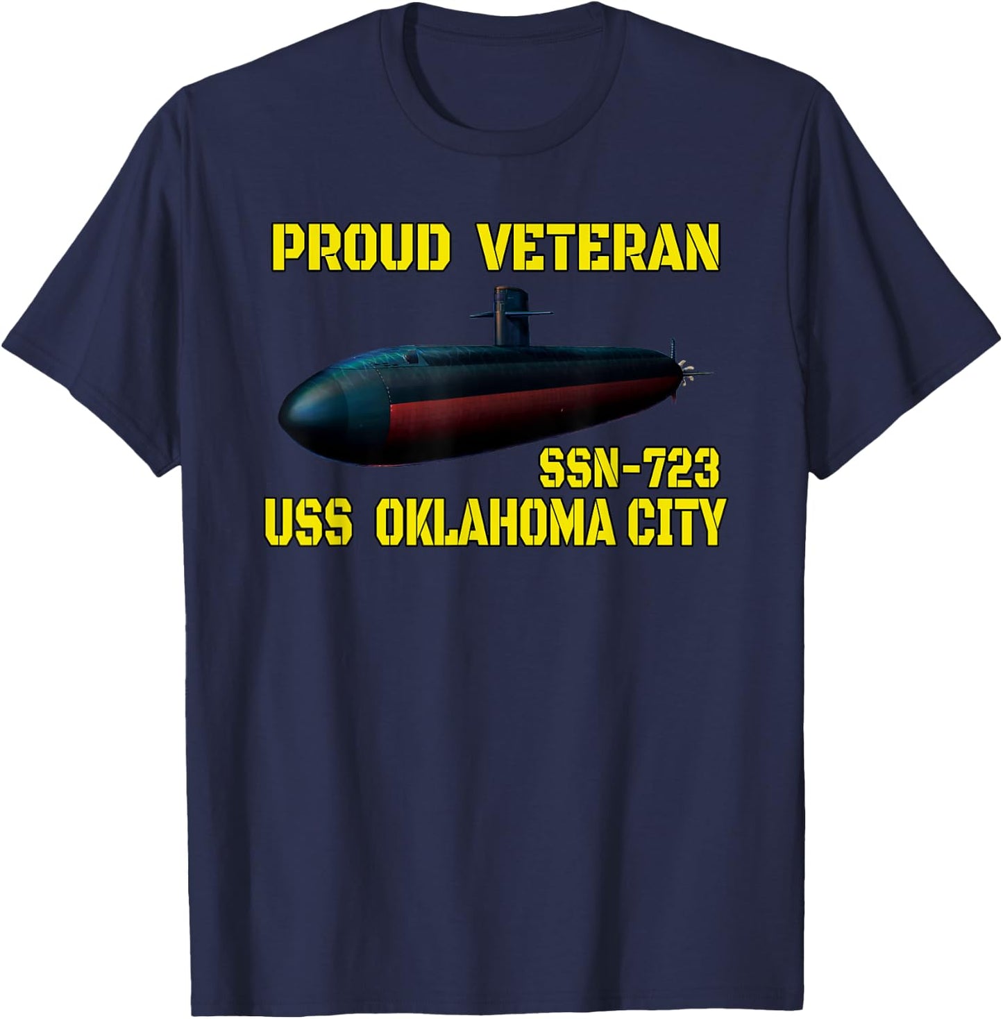 USS Oklahoma City SSN-723 Submarine Veterans Day Fathers Day T-Shirt - T-Shirt | Navy
