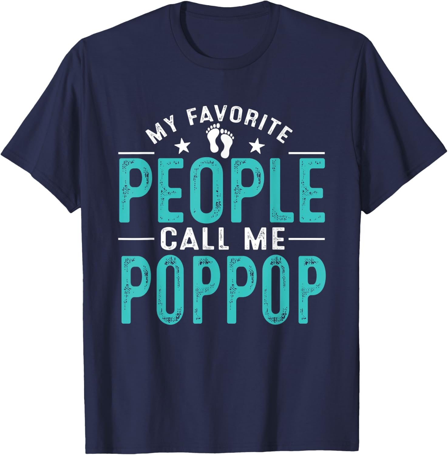 My Favorite People Call Me PopPop Vintage Funny PopPop Fathe T-Shirt - T-Shirt | Navy