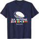 Rugby 6 Nations Apparel Six Nations , Men-Adults, , Short Sleeve, Black, Small, Cotton 65%, Polyester 35% T-Shirt - T-Shirt | Navy