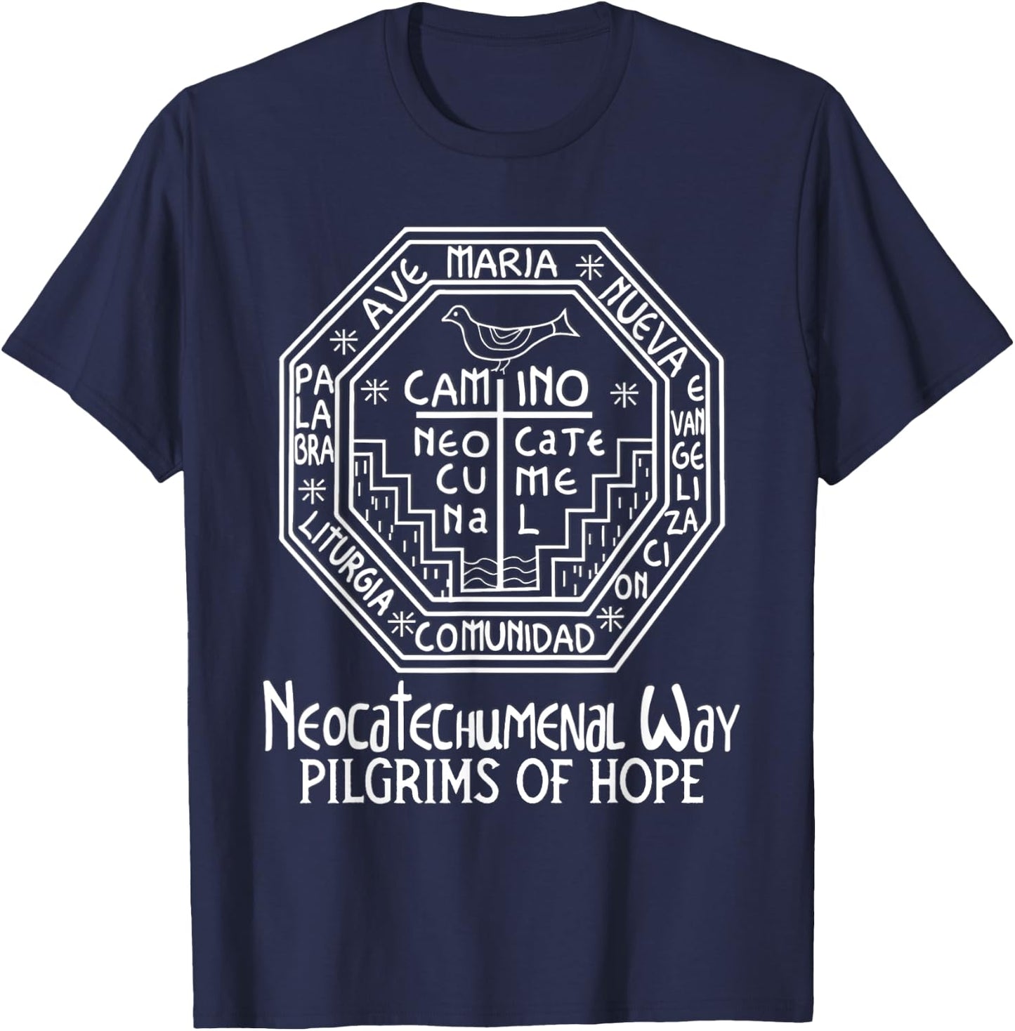Neocatechumenal Way NCW Modern Catholic T-Shirt - T-Shirt | Navy