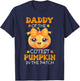 Daddy Of The Cutest Pumpkin In The Patch Halloween T-Shirt - T-Shirt | Navy