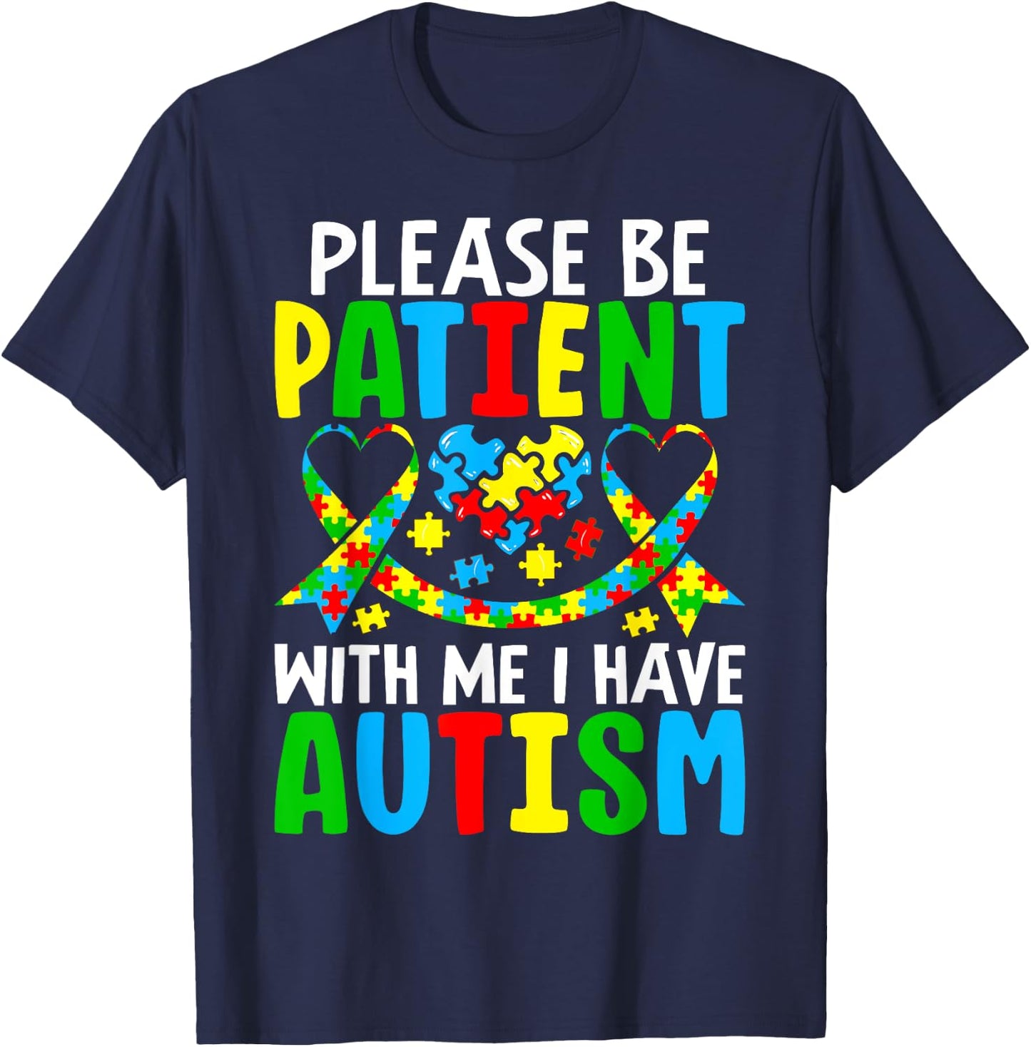 Autism Shirt Men Kids Autism Awareness I Have Autism Funny T-Shirt - T-Shirt | Navy