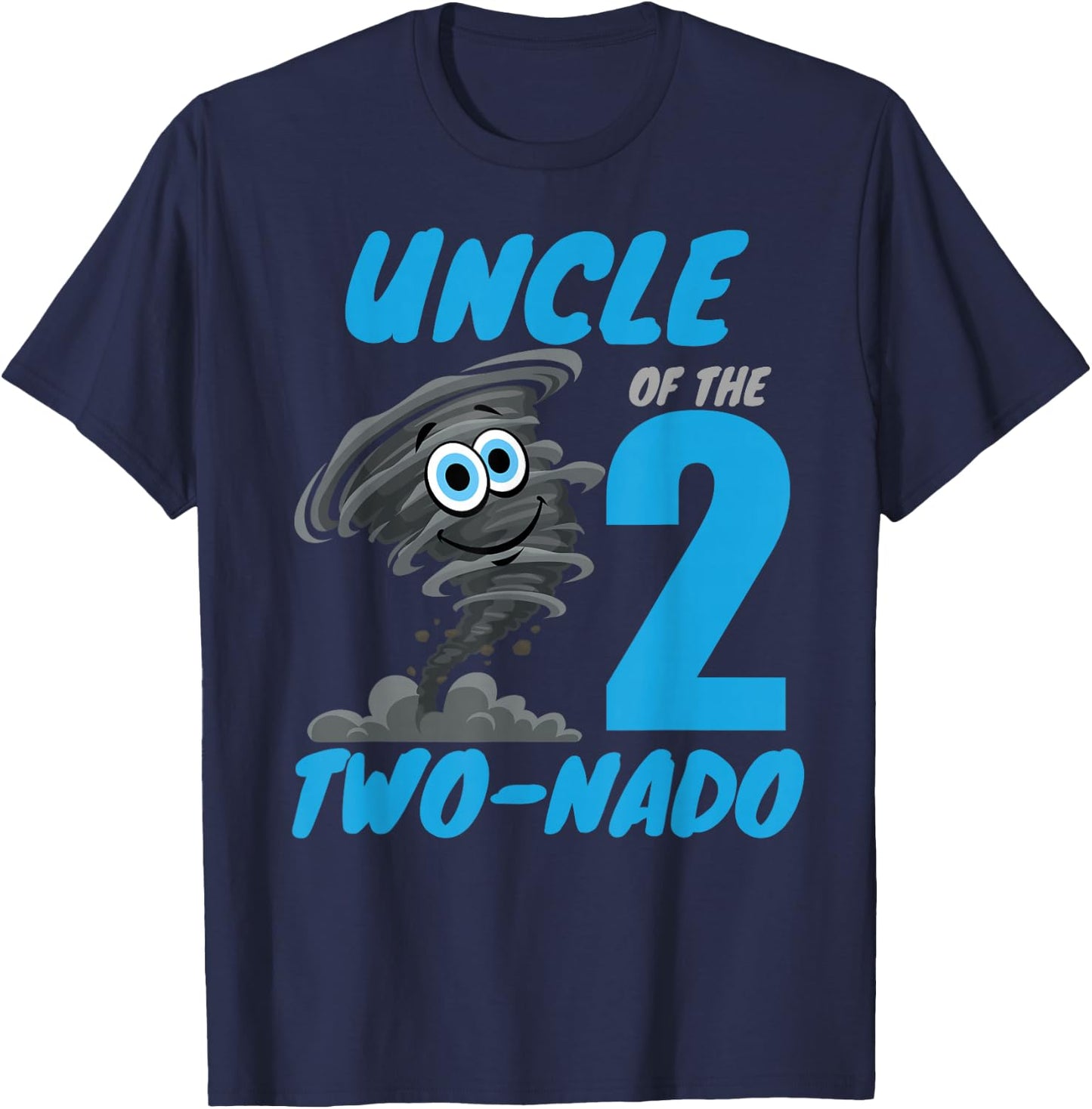 Uncle of The Two-Nado Storm TorNado 2nd Two Birthday Boy T-Shirt - T-Shirt | Navy