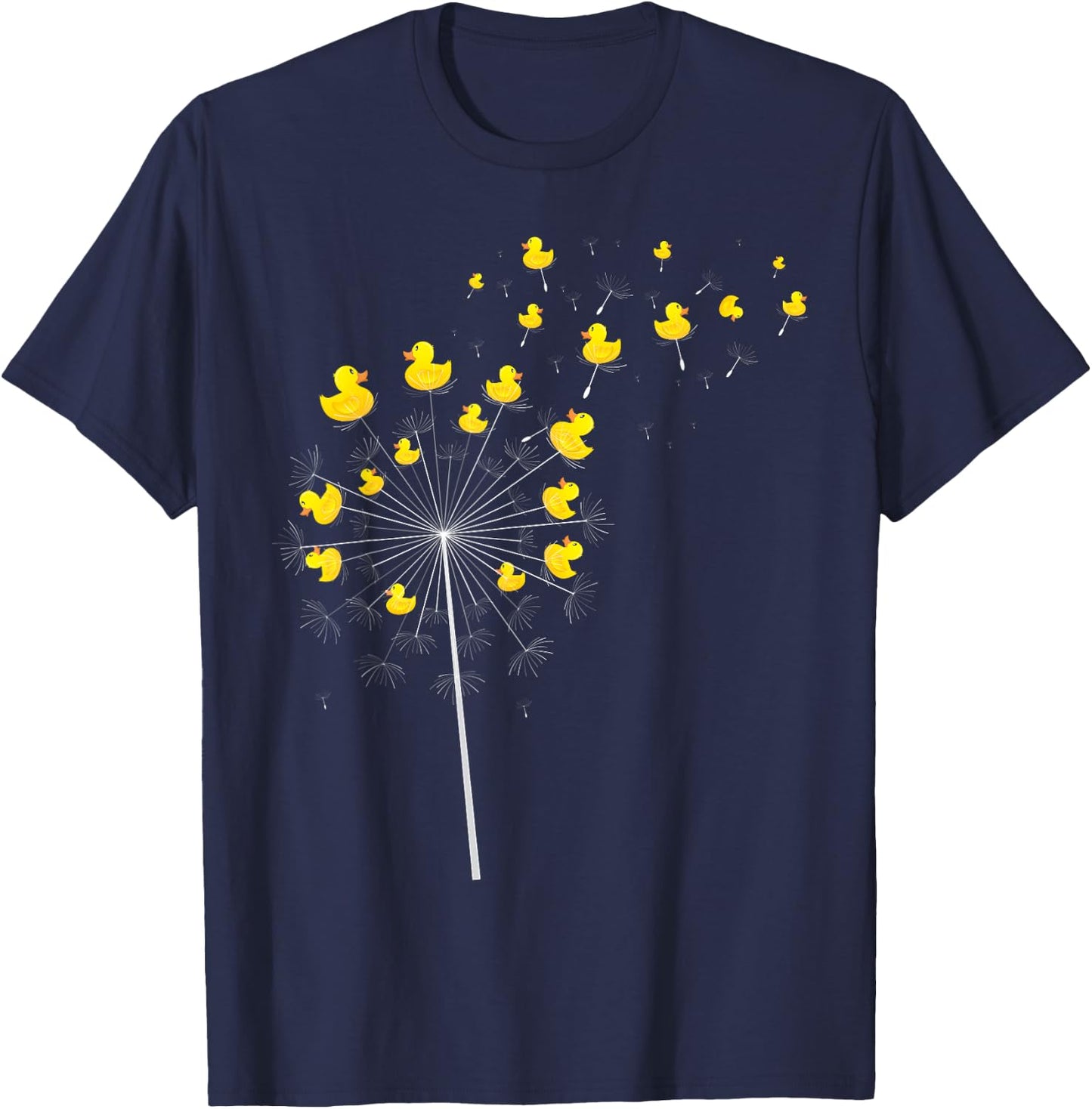 Dandelion Duckie Lover Duckling Bath Toy Ducky Rubber Duck T-Shirt - T-Shirt | Navy