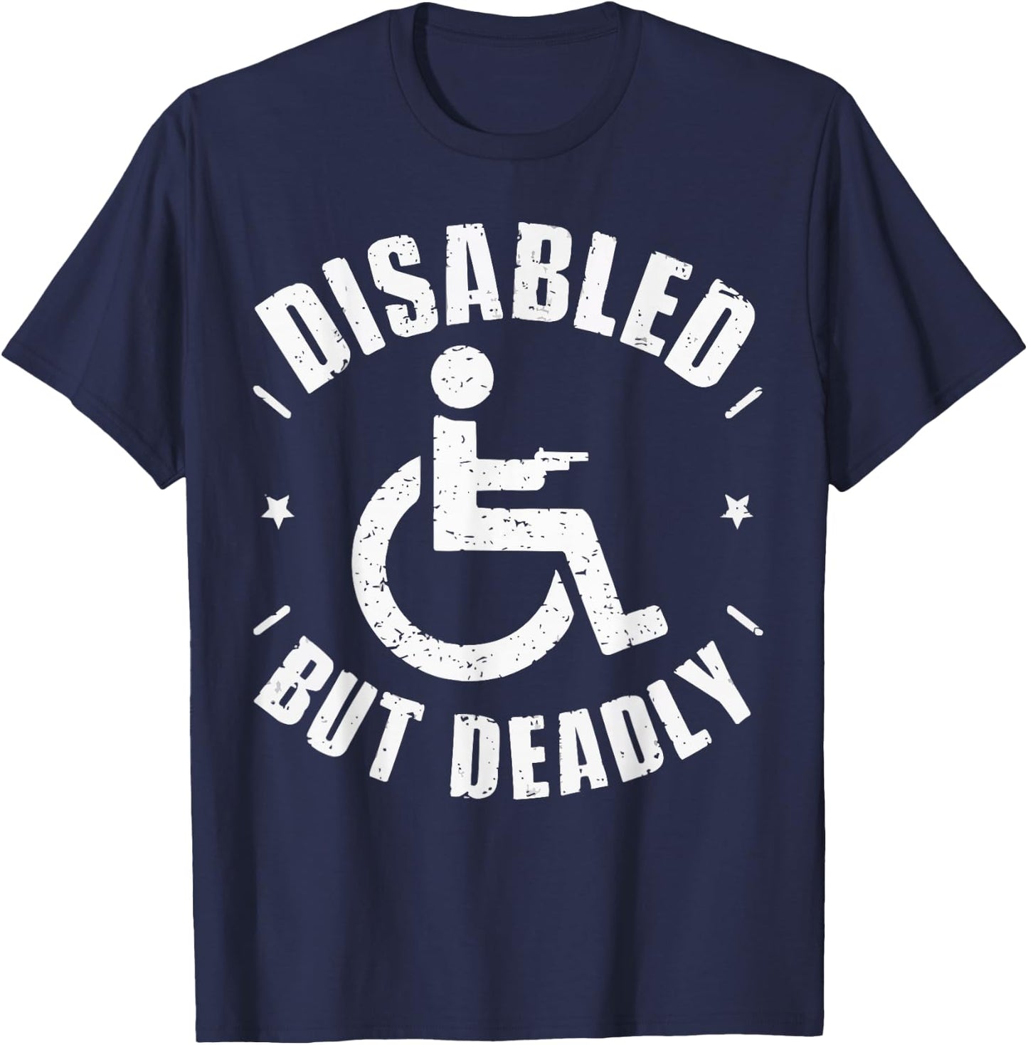 Disabled Veteran Handicap Military Soldier Veterans Day T-Shirt - T-Shirt | Navy