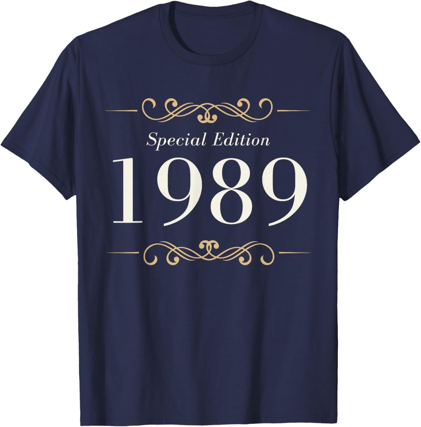 Year Of Birth 1989 Birthday Design Vintage Born In 1989 T-Shirt - T-Shirt | Navy