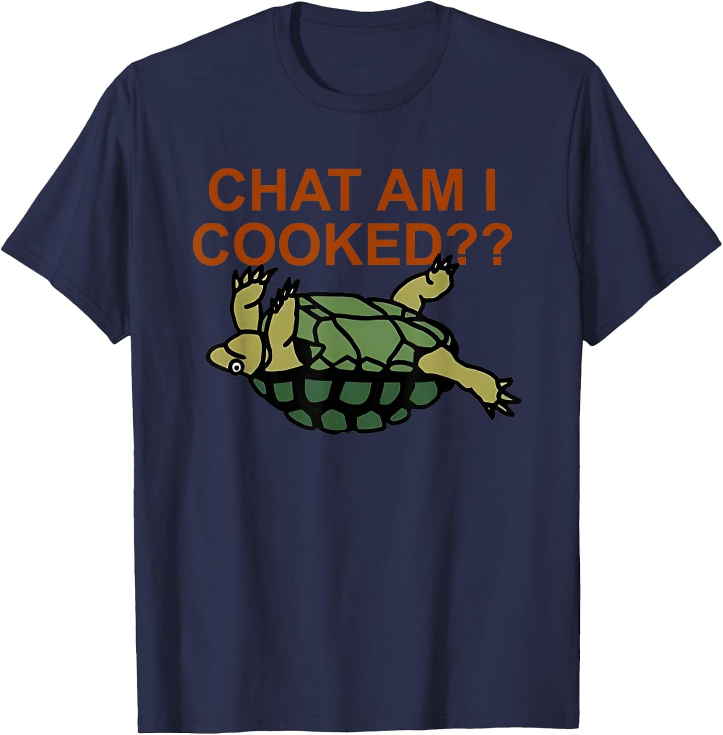 Chat Am I Cooked Funny Women T-Shirt - T-Shirt | Navy