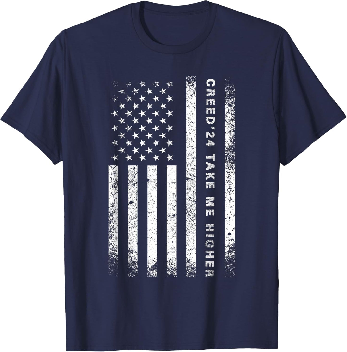 Creed '24 Take Me Higher Women Men Support 2024 T-Shirt - T-Shirt | Navy