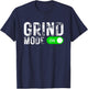 Grind Mode On Hustle Business Y2K Gym Workout Entrepreneur T-Shirt - T-Shirt | Navy
