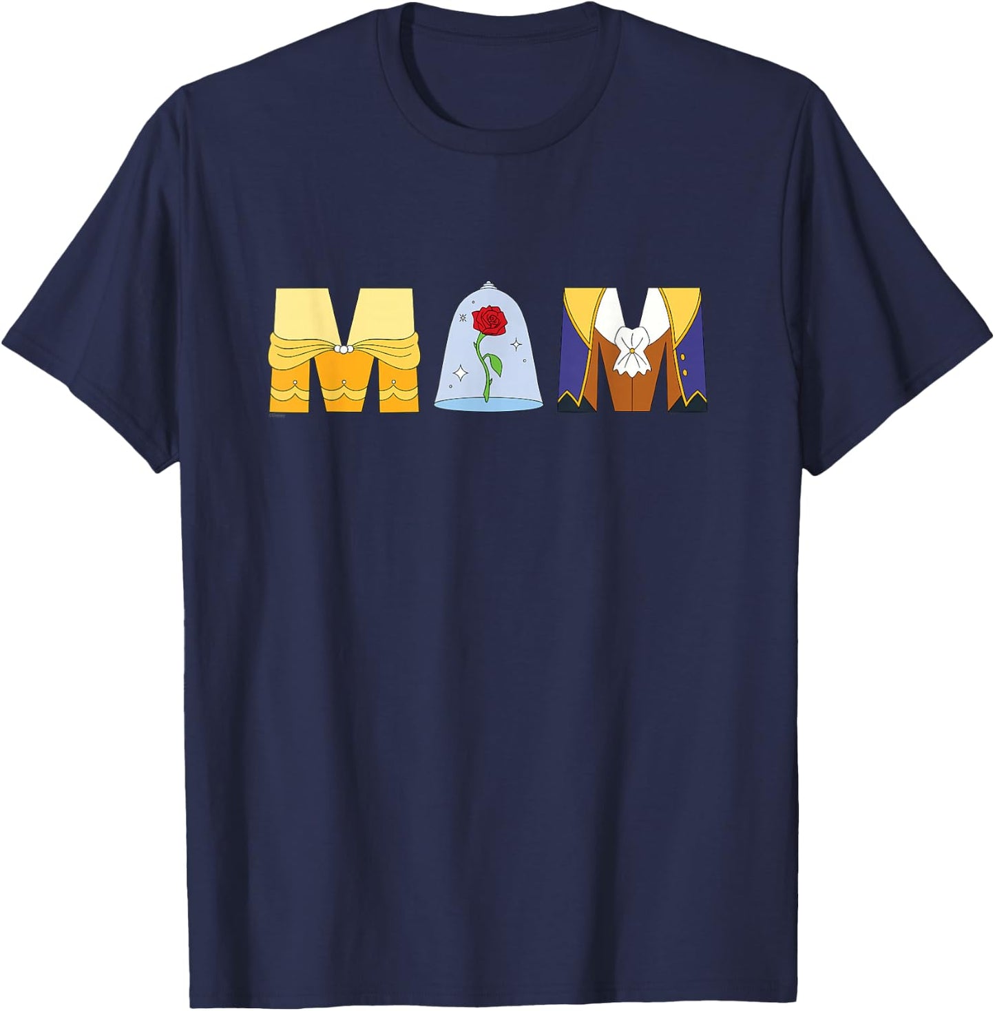 Disney Beauty and the Beast Belle Mother’s Day Birthday Mom T-Shirt - T-Shirt | Navy
