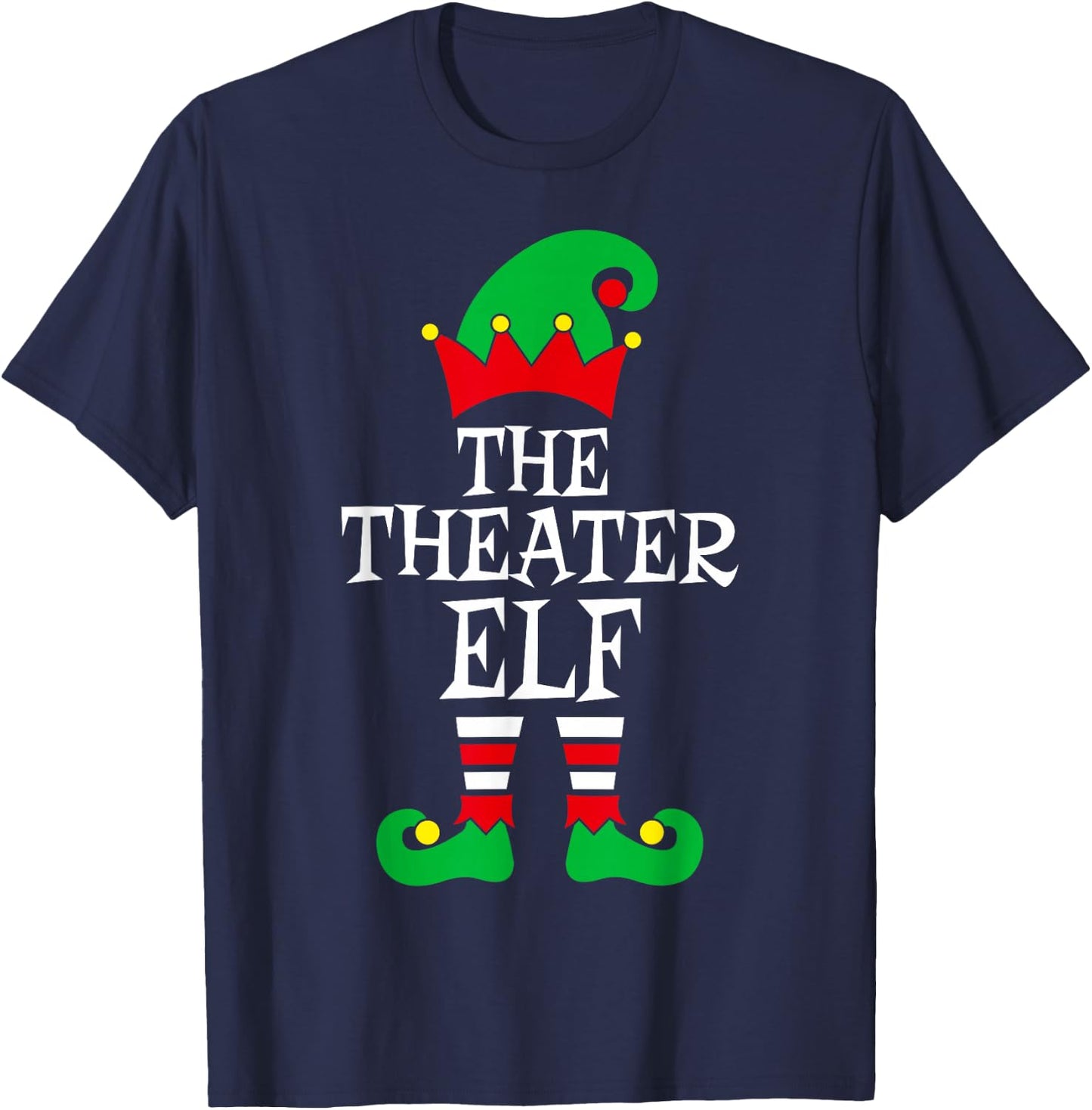 The Theater Elf Cool Christmas Apparel T-Shirt - T-Shirt | Navy