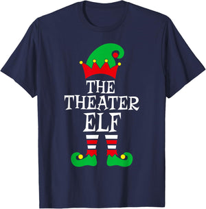 The Theater Elf Cool Christmas Apparel T-Shirt - T-Shirt | Navy