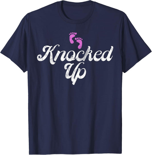 Knocked Up Baby Shower T-Shirt - T-Shirt | Navy