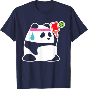 Kawaii Pickleball Player Trainer Panda Bear Animal Lovers T-Shirt - T-Shirt | Navy
