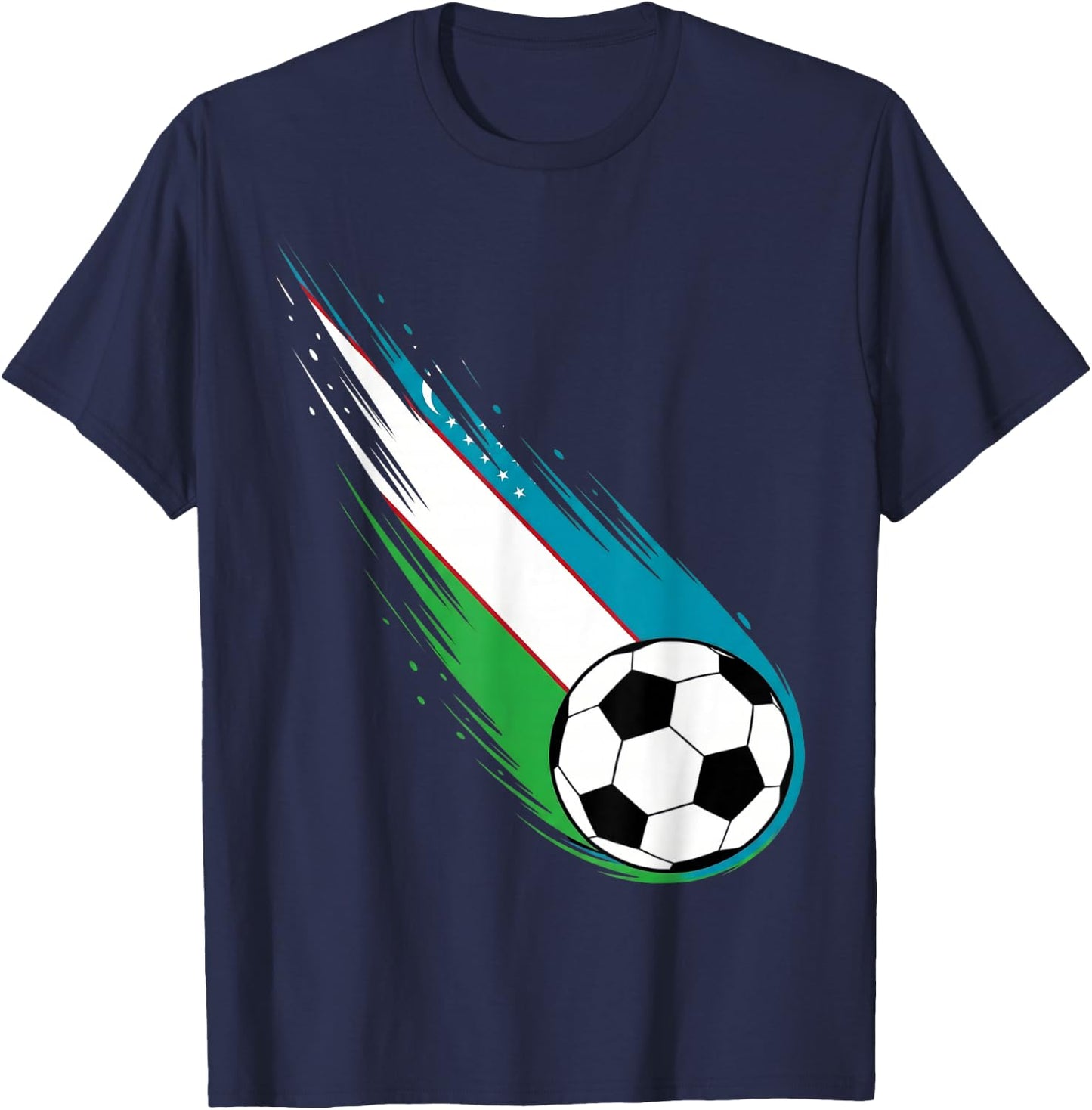 Uzbekistan Flag Graphic Uzbekistan Pride Heritage T-Shirt - T-Shirt | Navy