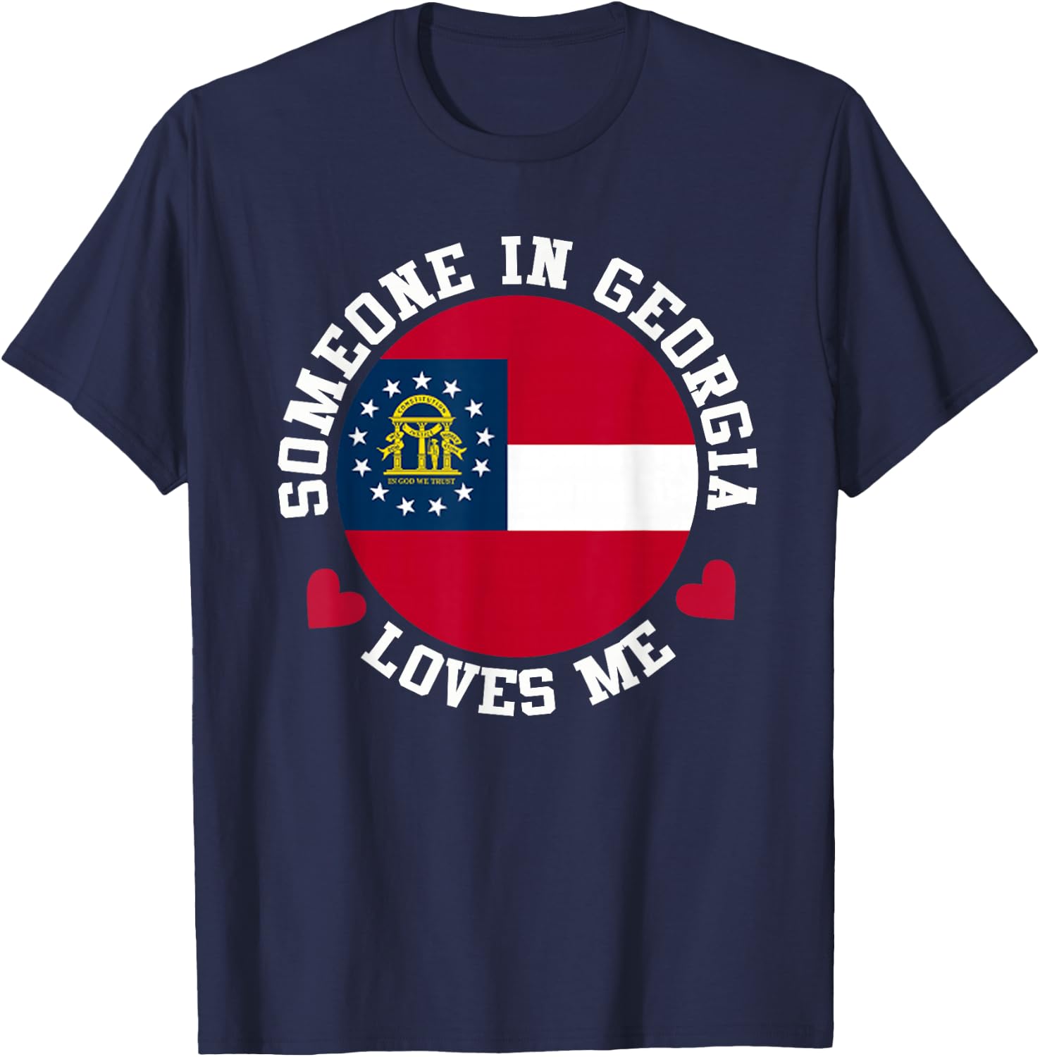 Someone In Georgia Loves Me Peach State T-Shirt - T-Shirt | Navy