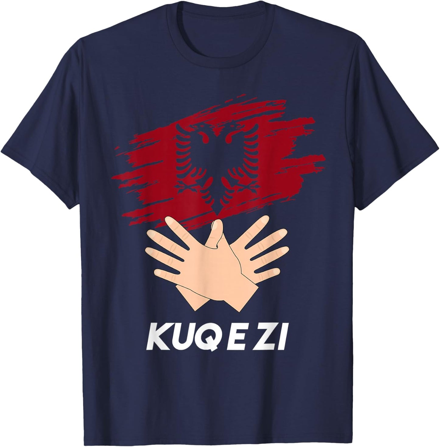 Albanian Flag Shqip Shqiponja Albanian Eagle Albania T-Shirt - T-Shirt | Navy