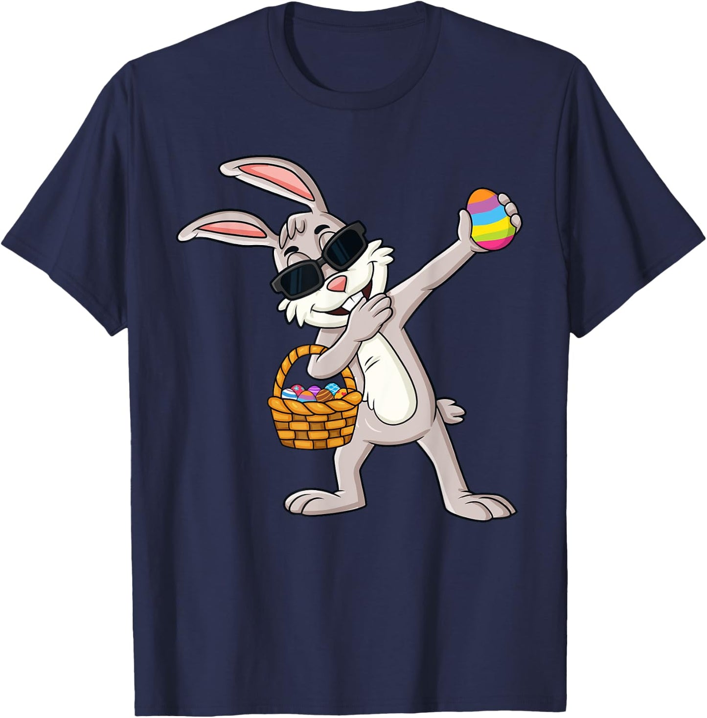 Dabbing Rabbit Easter Day Eggs Dab Boys Girls Kids T-Shirt - T-Shirt | Navy