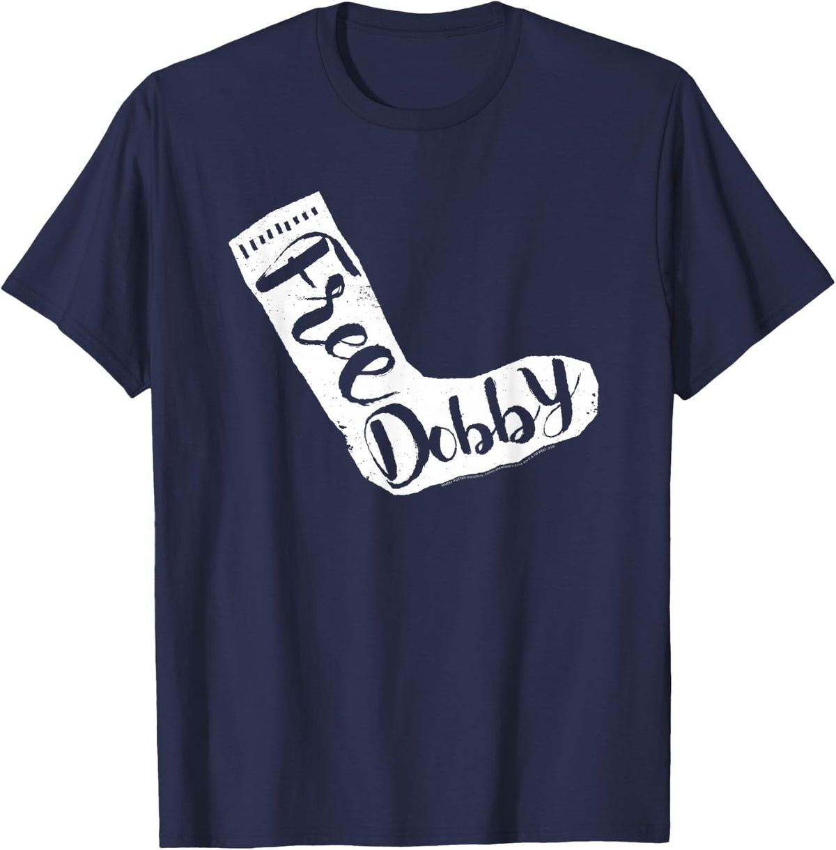 Harry Potter Free Dobby Sock T-Shirt - T-Shirt | Navy