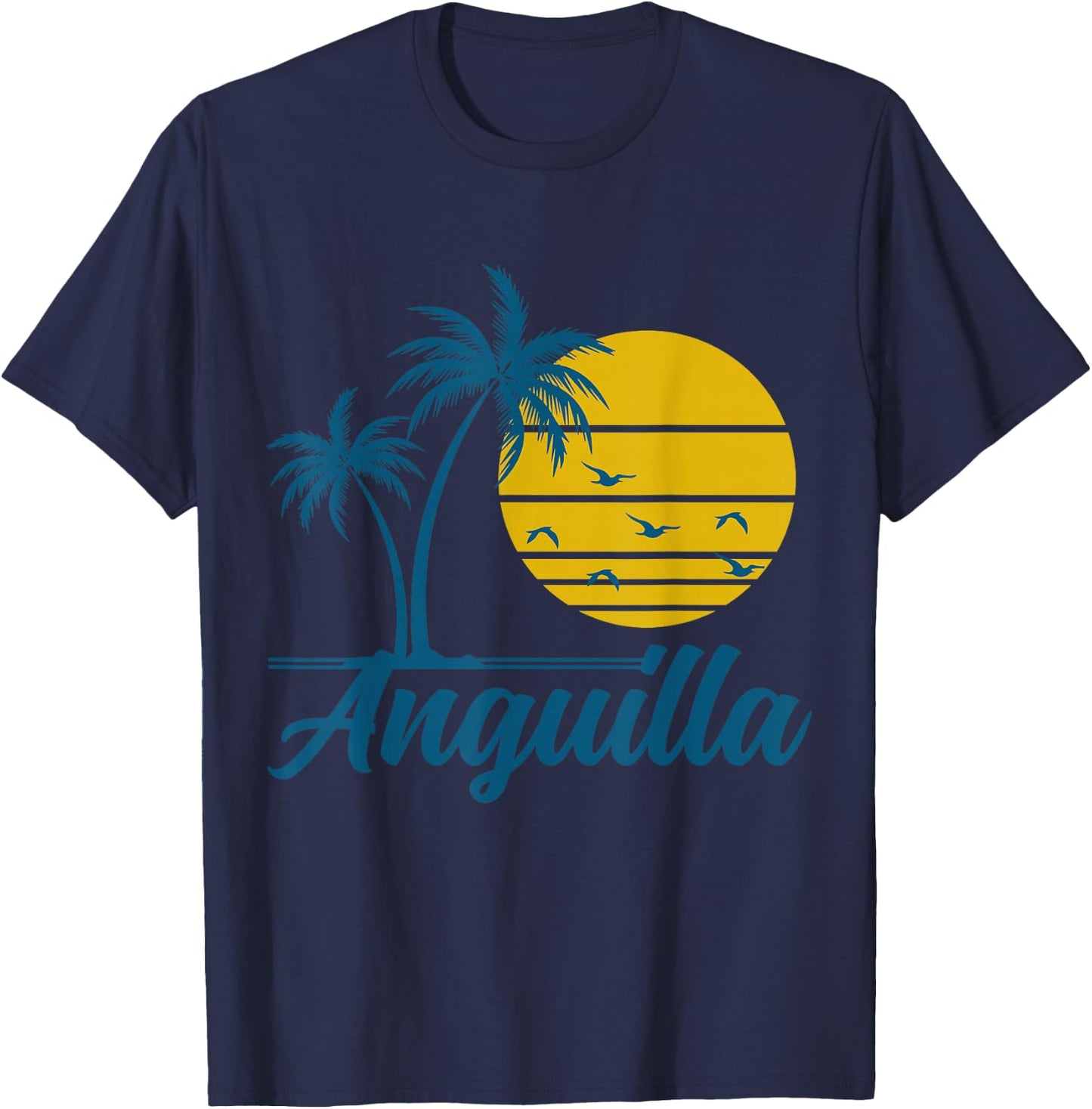 Anguilla Island Caribbean Souvenir T-Shirt - T-Shirt | Navy