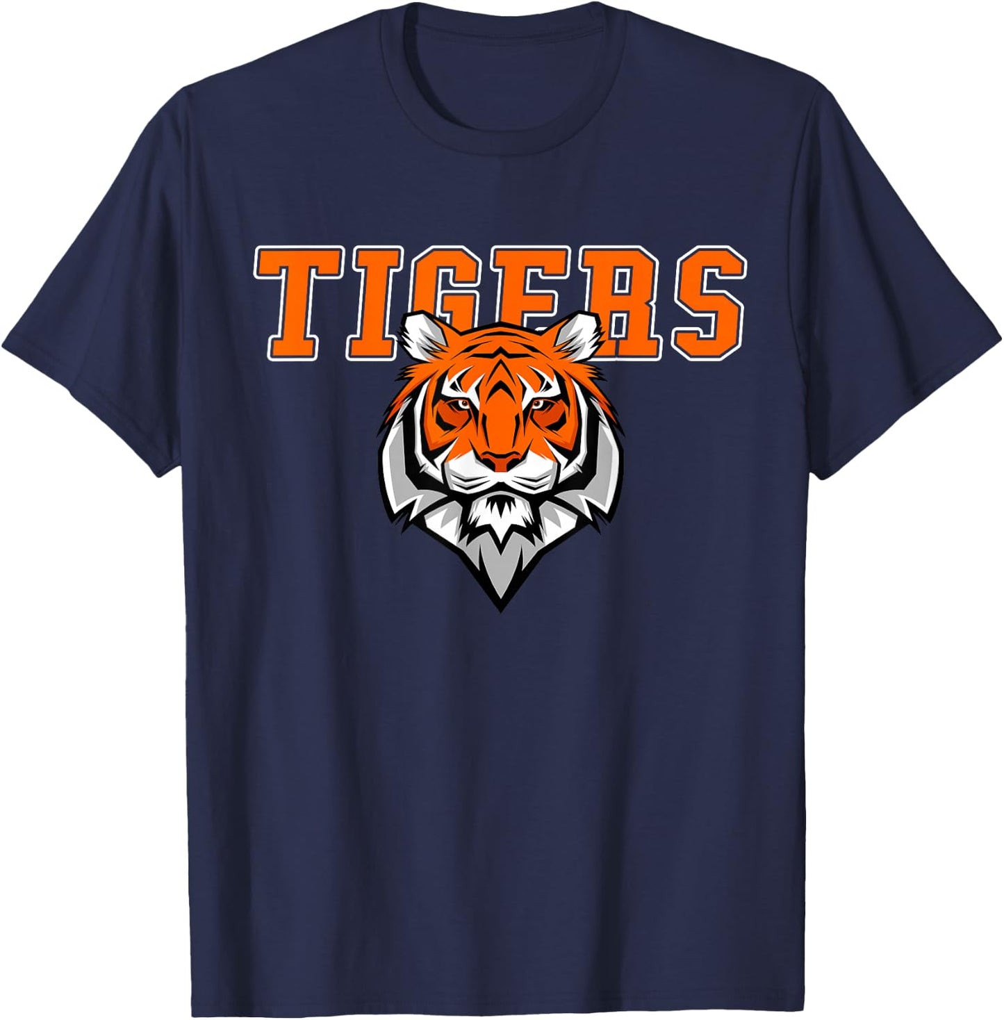 Tigers Volleyball Team - Tiger Mascot Sport Gift T-Shirt - T-Shirt | Navy