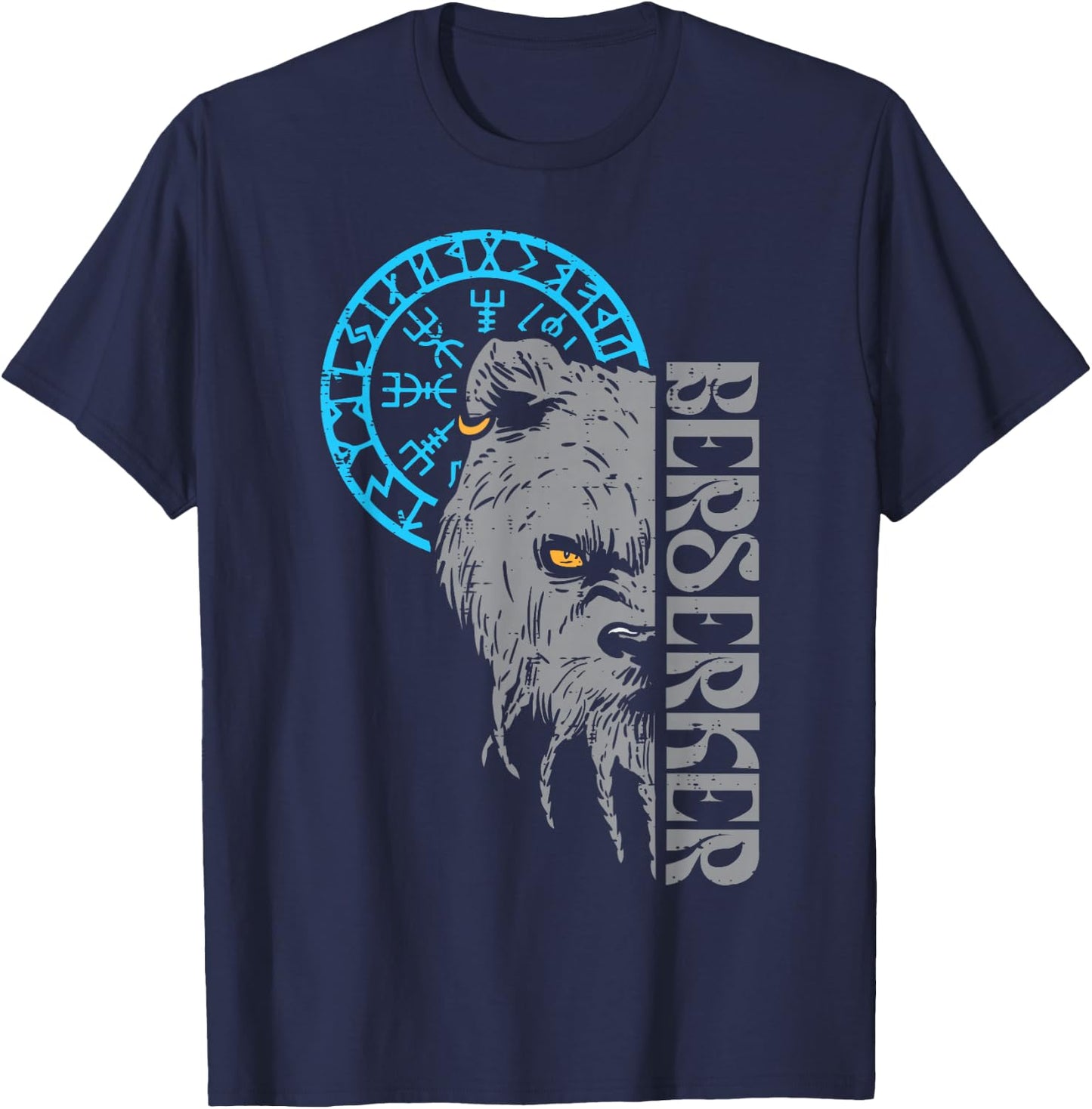Viking Bear Berserker Norse Mythology Men Boys Kids Women T-Shirt - T-Shirt | Navy