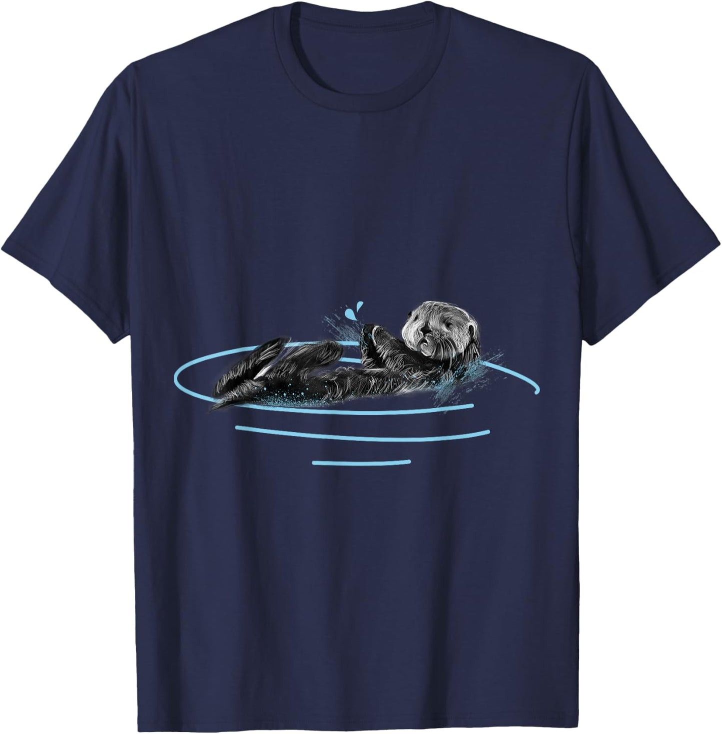 Sea Otter T Shirt - Marine Mammal T-Shirt - T-Shirt | Navy