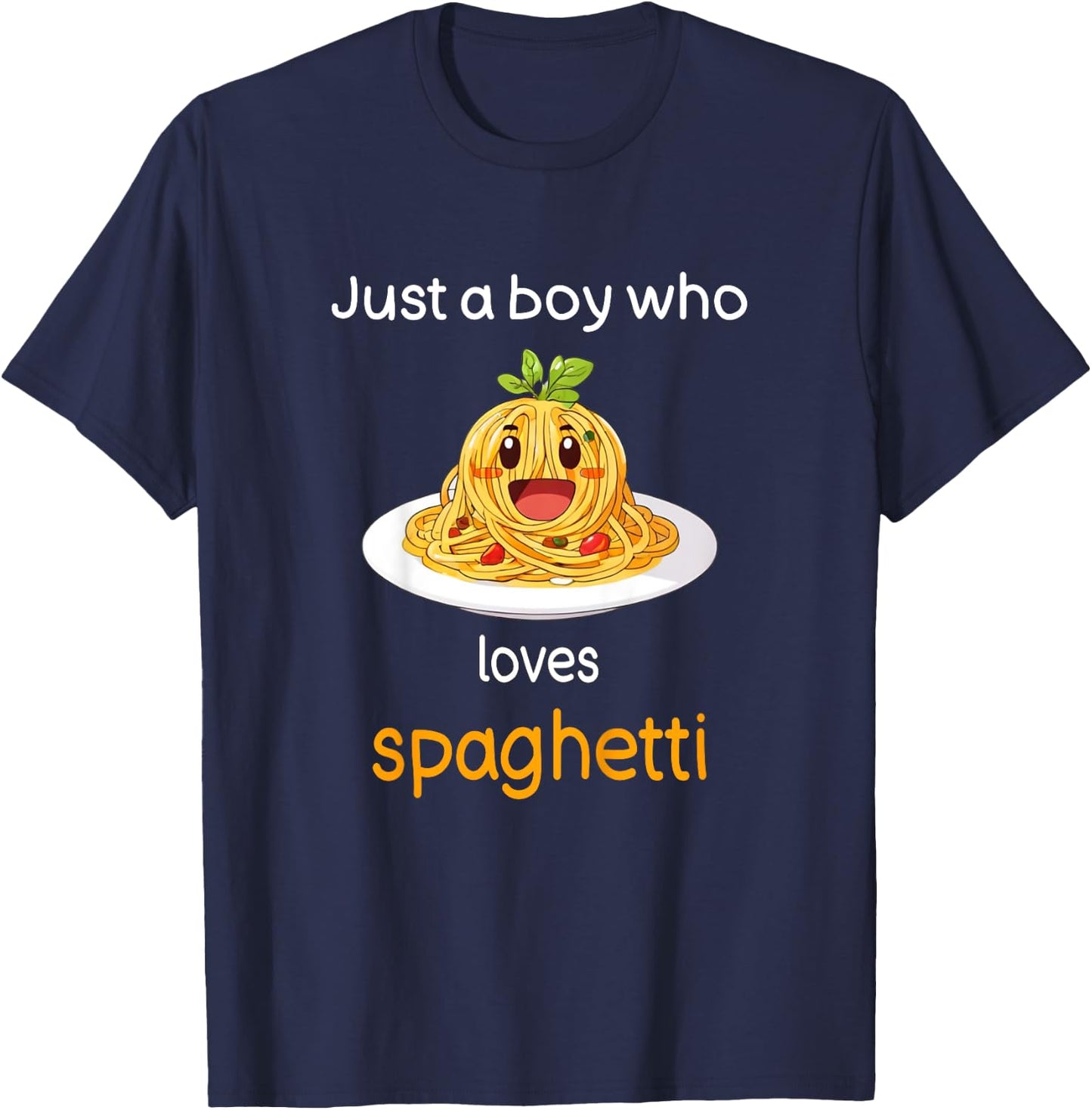 Kids Spaghetti Shirt Boys I Love Spaghetti Kids Spaghetti Lover T-Shirt - T-Shirt | Navy