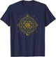 Sri Yantra Geometry Chakra Sun and Moon T-Shirt - T-Shirt | Navy