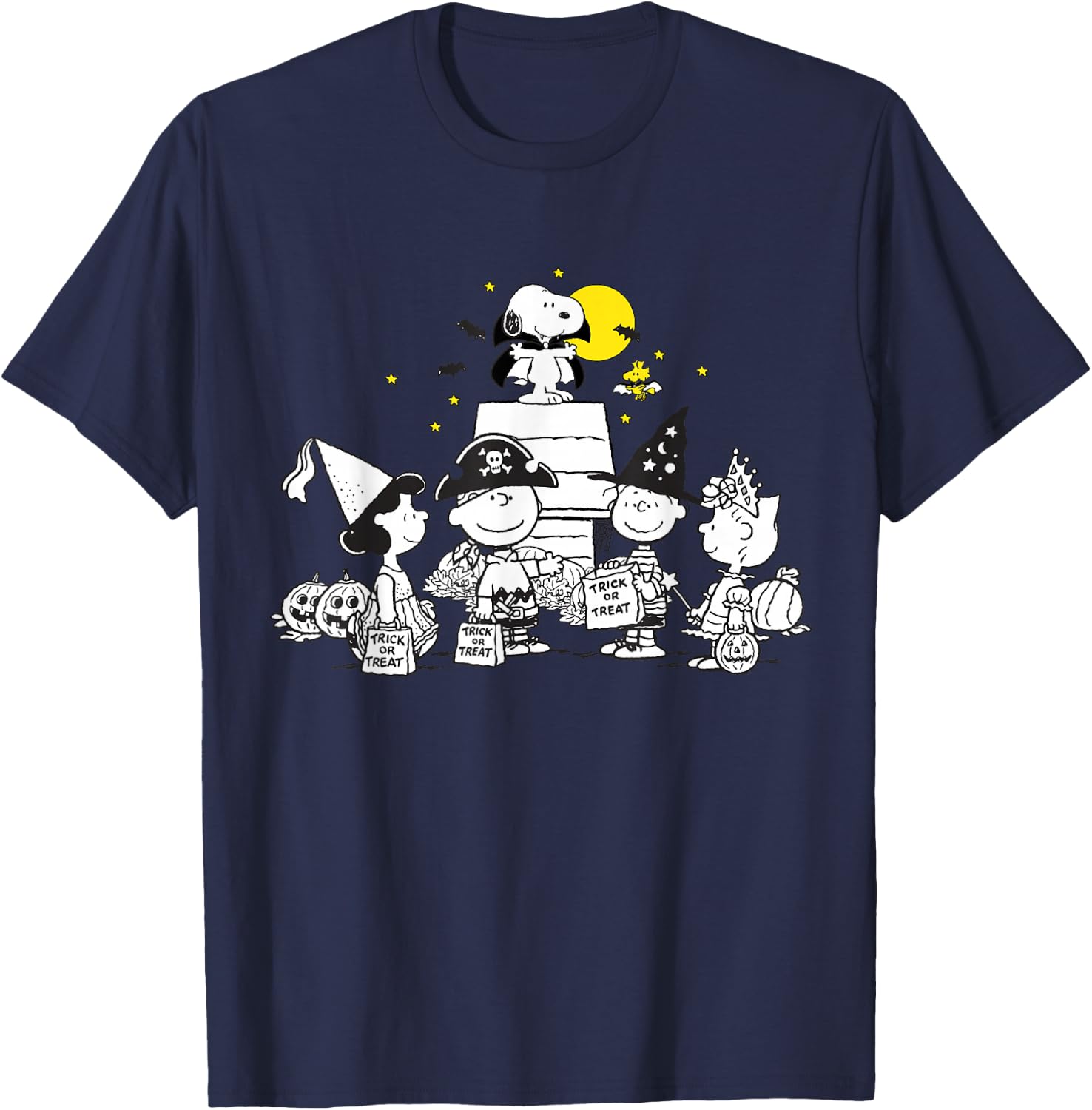 Peanuts Halloween Group T-Shirt - T-Shirt | Navy