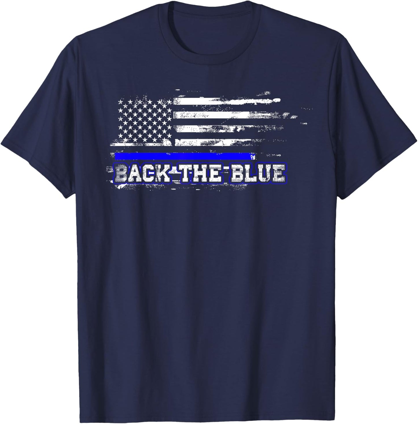 Back The Blue T Shirt - Police T Shirt T-Shirt - T-Shirt | Navy