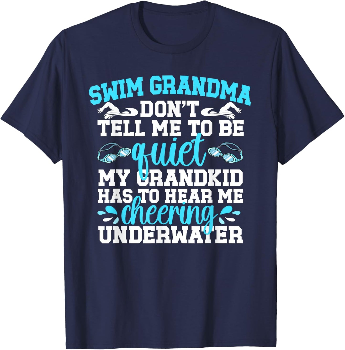 Swim Grandma Funny Swimming Grandma Of A Swimmer Grandma T-Shirt - T-Shirt | Navy