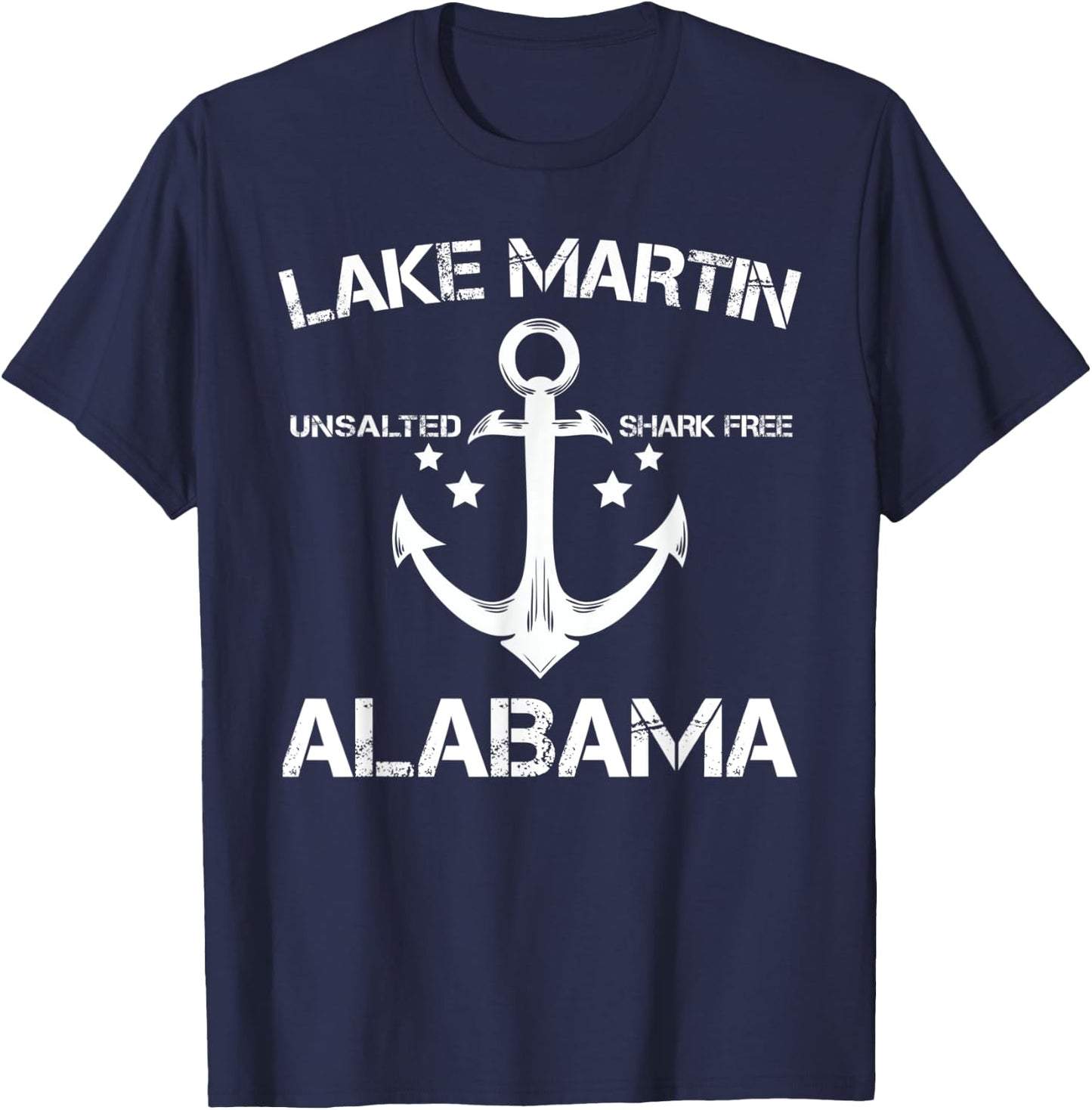 LAKE MARTIN ALABAMA Funny Fishing Camping Summer Gift Women Kids T-Shirt - T-Shirt | Navy