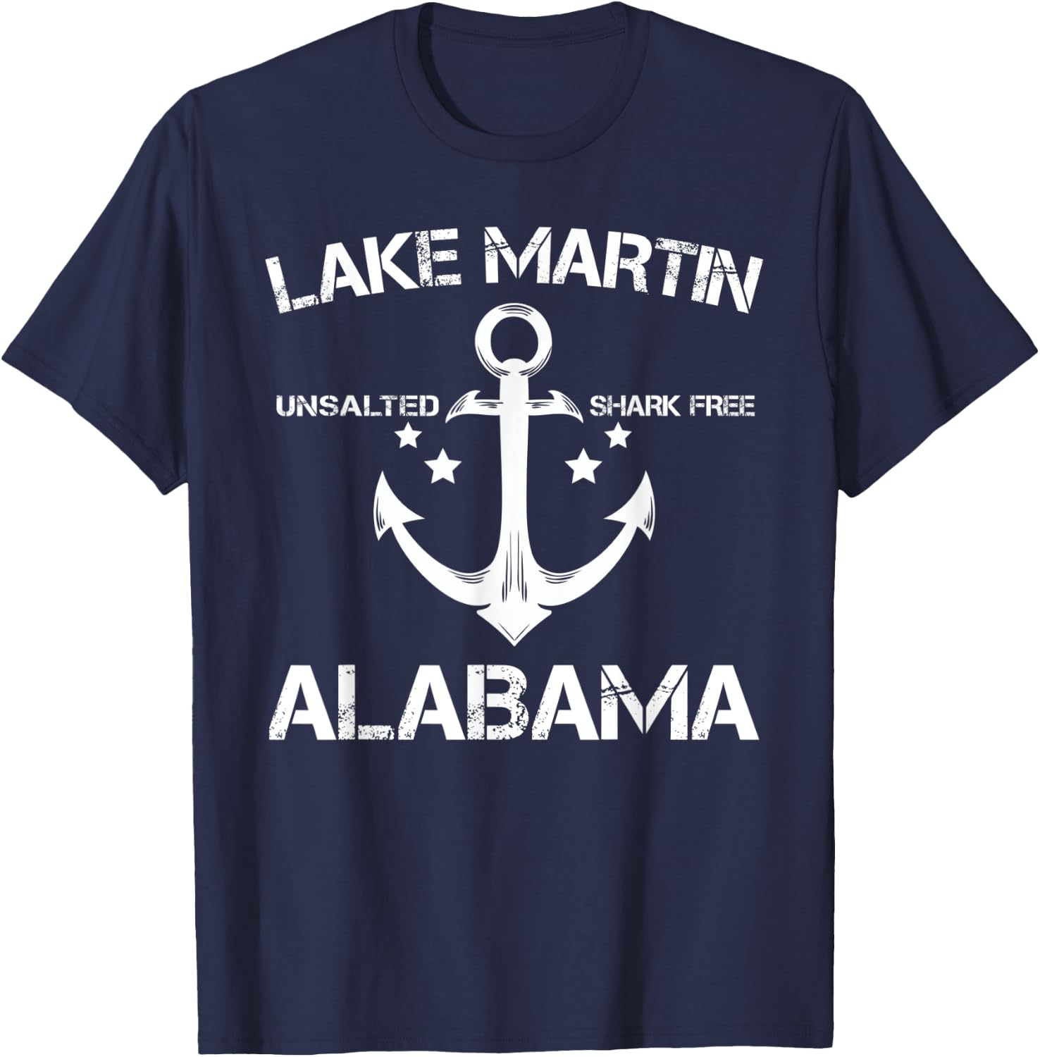 LAKE MARTIN ALABAMA Funny Fishing Camping Summer Gift Women Kids T-Shirt - T-Shirt | Navy