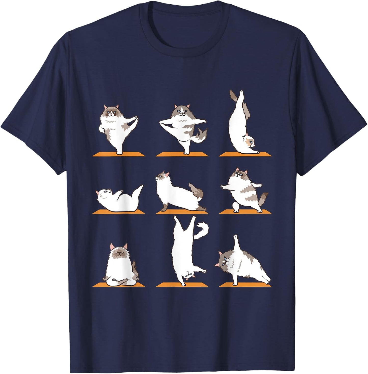 Ragdoll Cat Yoga T-Shirt - T-Shirt | Navy
