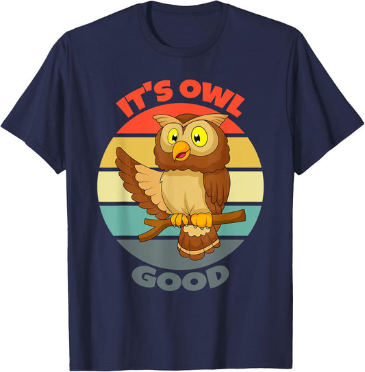 It's Owl Good | Owl Good T-Shirt - T-Shirt | Navy