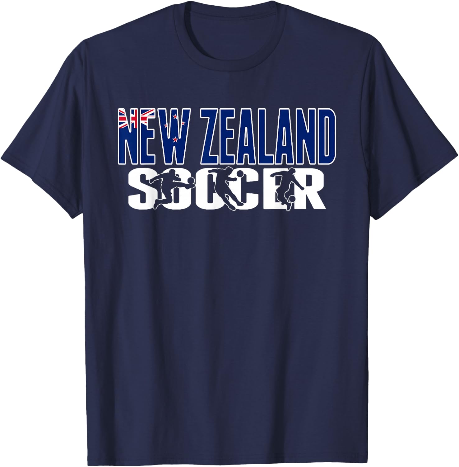 New Zealand Soccer Lovers Jersey - New Zealand Football Fans T-Shirt - T-Shirt | Navy