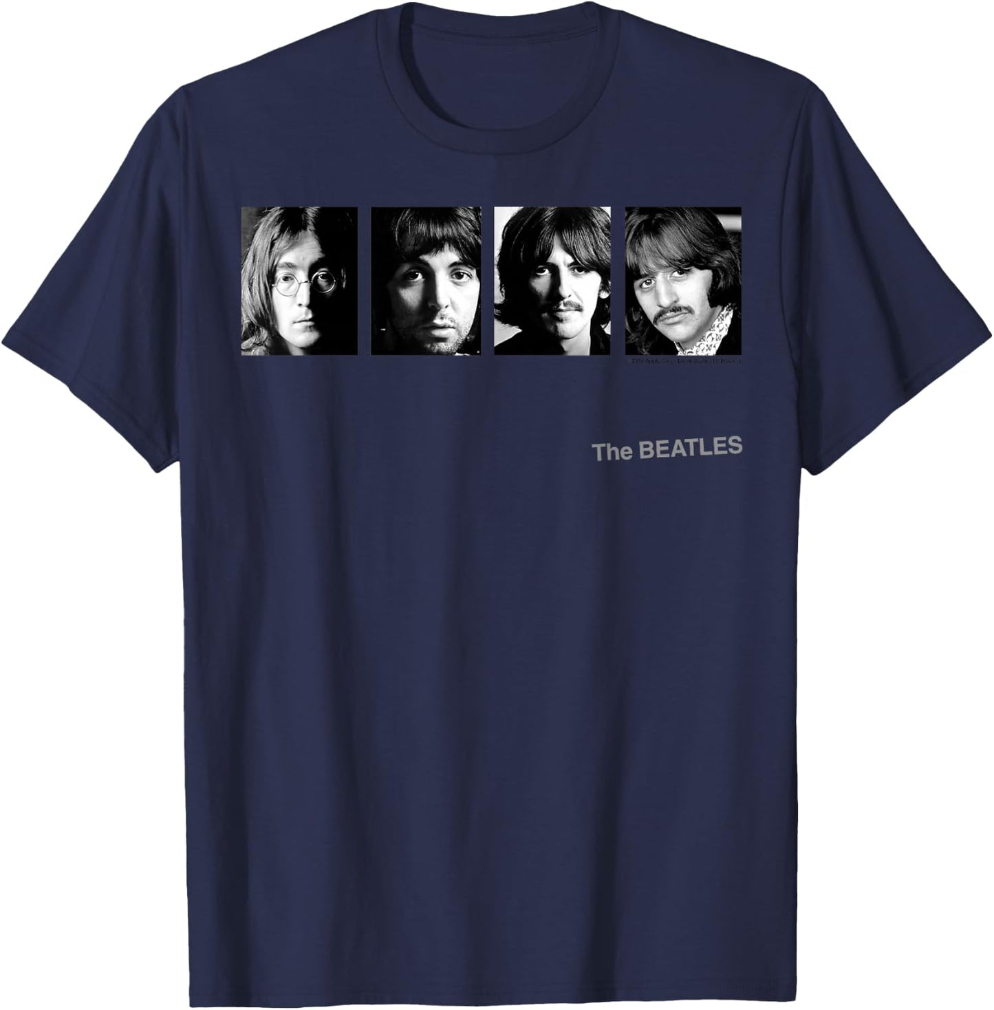 The Beatles Four Faces T-Shirt - T-Shirt | Navy