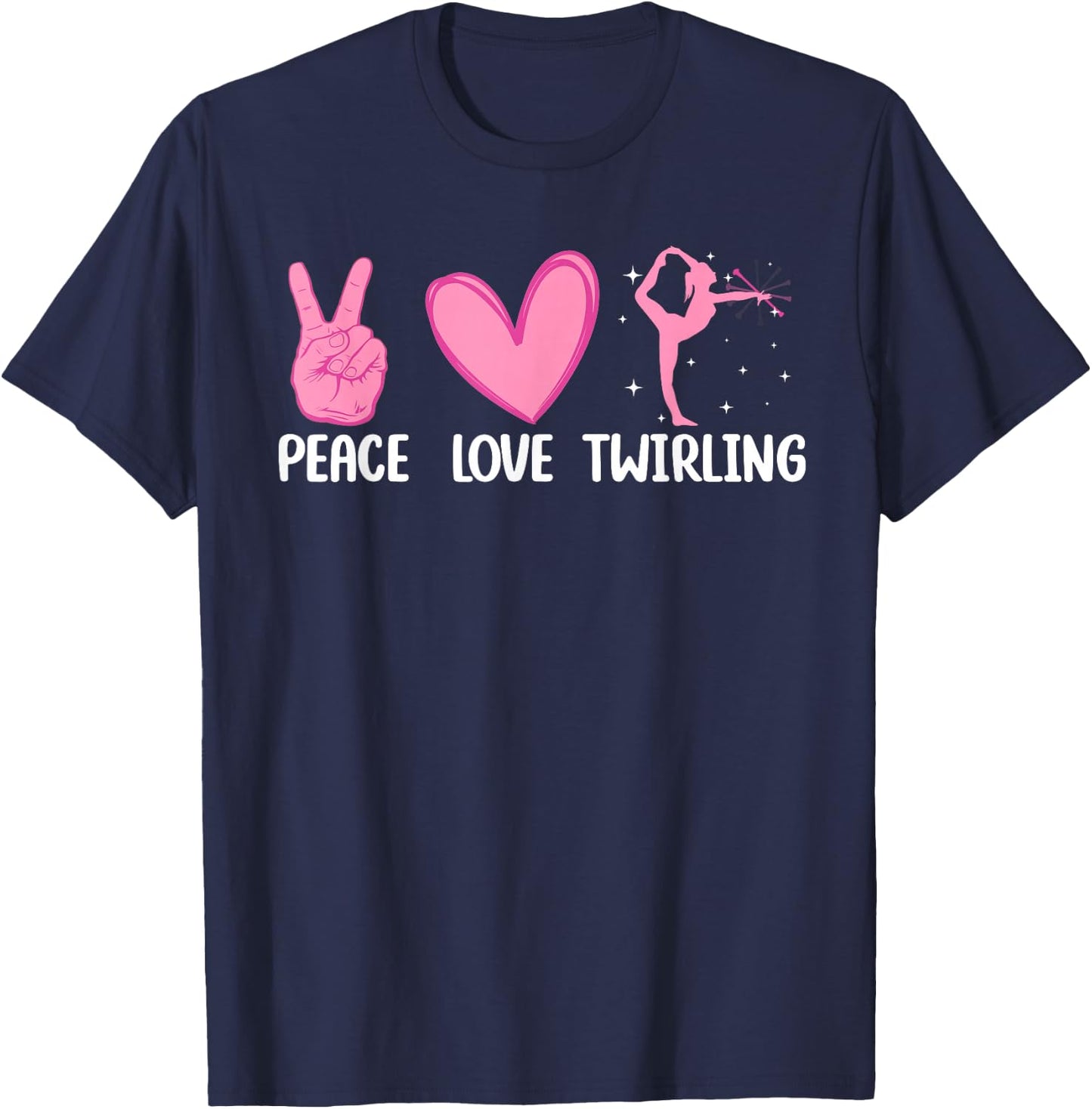 Funny Baton Twirling Design For Girls Women Baton Twirlers T-Shirt - T-Shirt | Navy