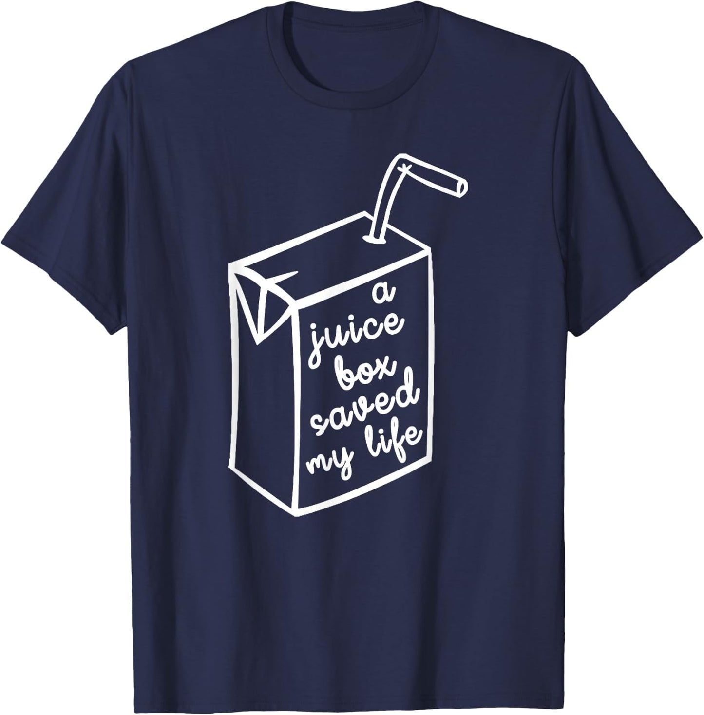 Diabetes Shirts For Kids - A Juice Box Saved My Life T-Shirt - T-Shirt | Navy