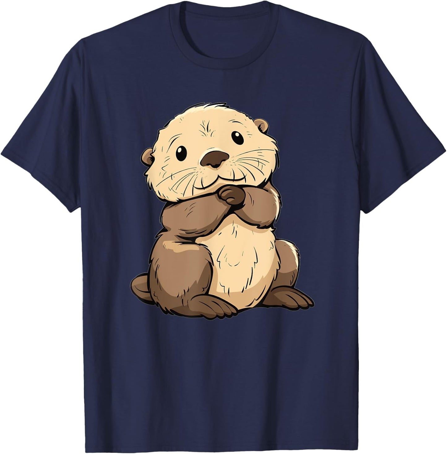 Cute Sea Otter T-Shirt - T-Shirt | Navy