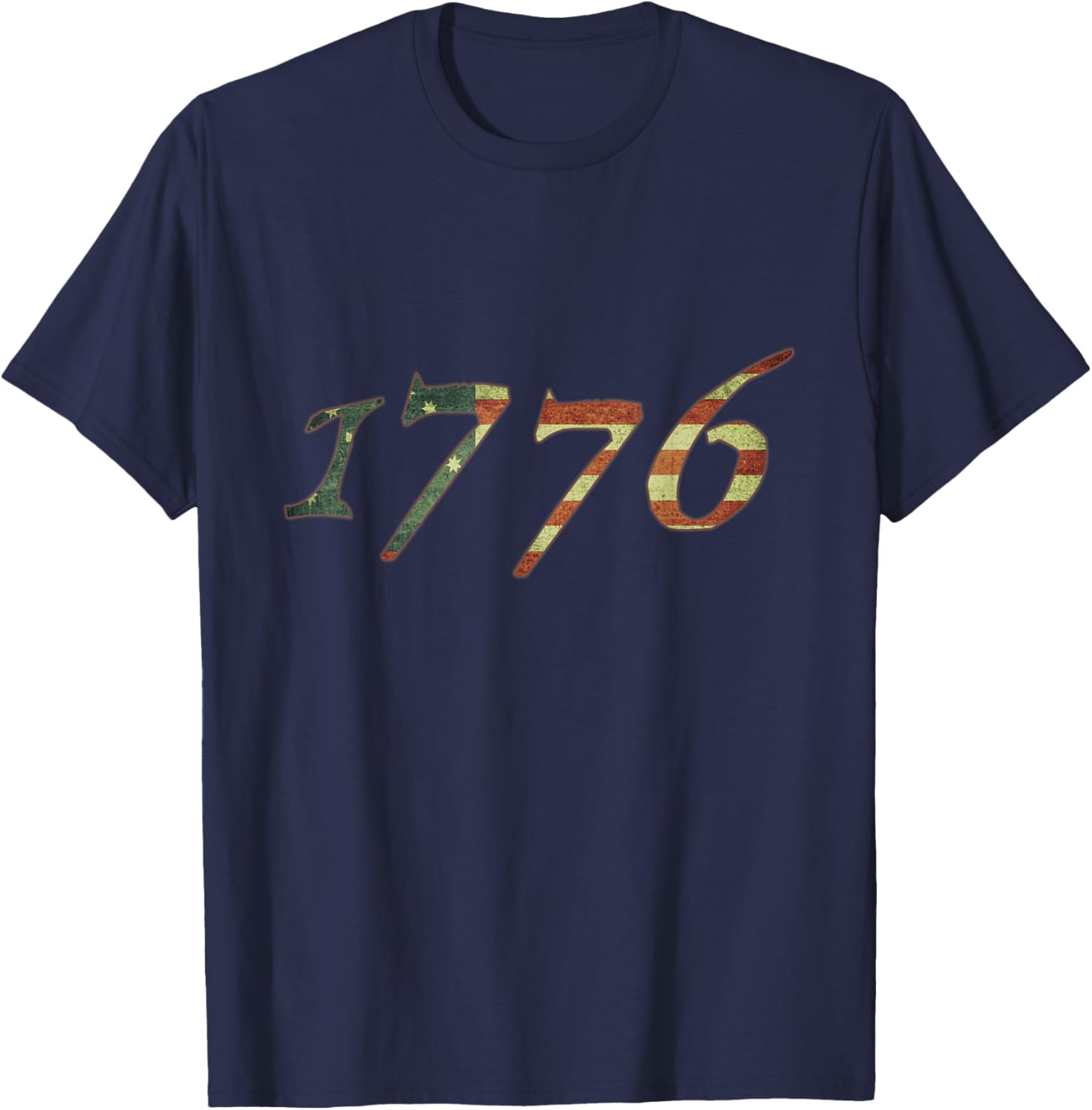 1776 Declaration of Independence US Flag T-Shirt - T-Shirt | Navy