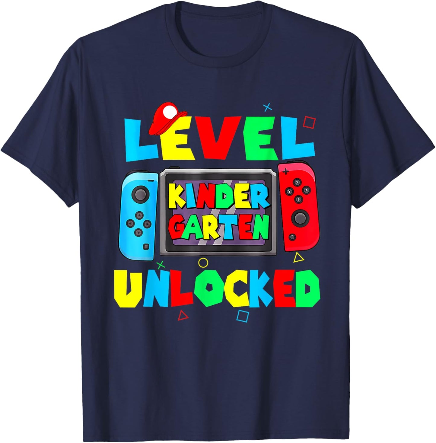 Level Kindergarten unlocked back to school video game Kinder T-Shirt - T-Shirt | Navy