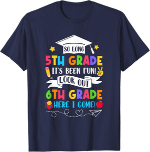 So Long 5Th Grade Graduation 6Th Grade Here I Come 2025 T-Shirt - T-Shirt | Navy