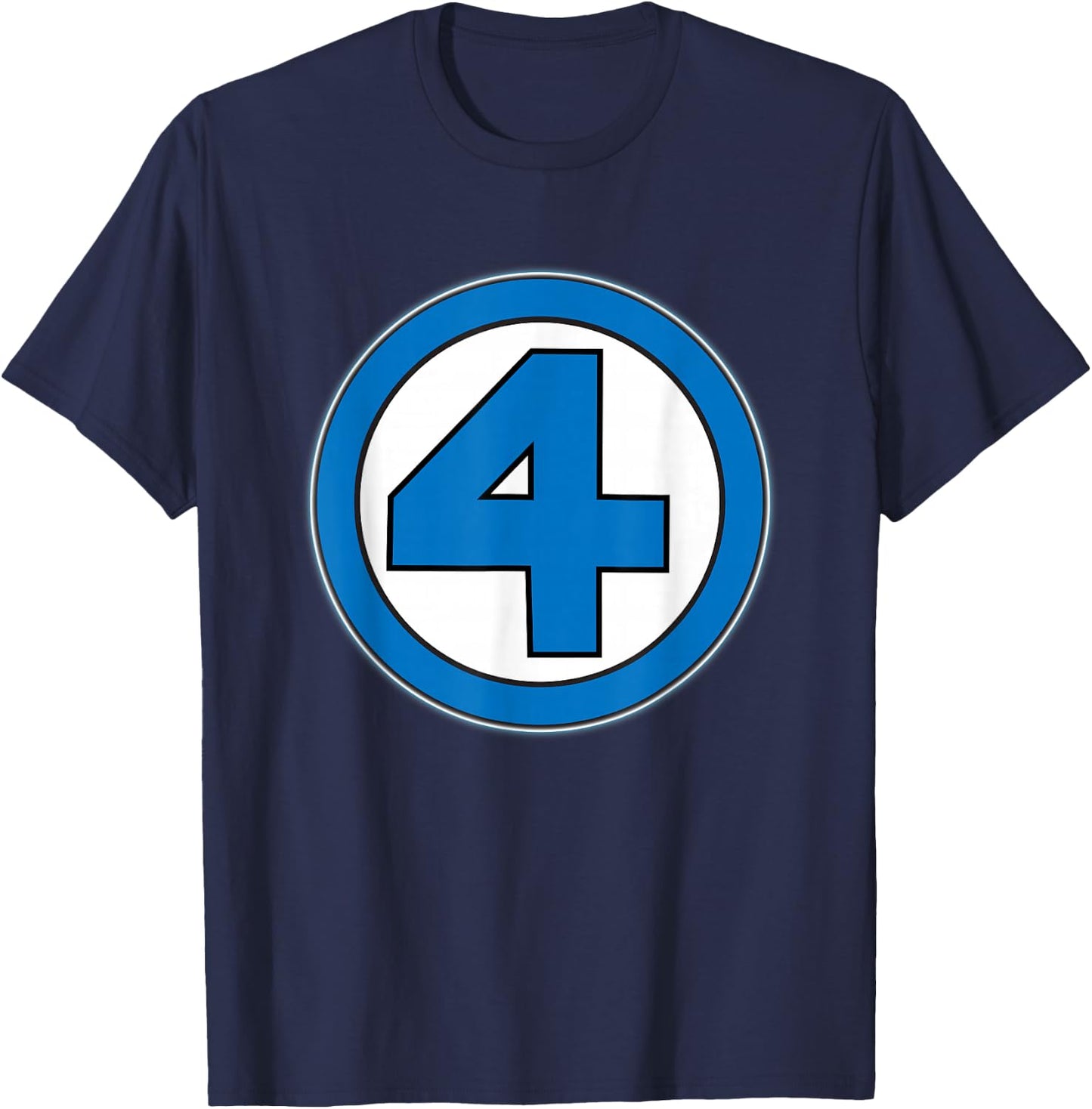 Marvel Fantastic Four Classic Super Hero Center Emblem T-Shirt - T-Shirt | Navy