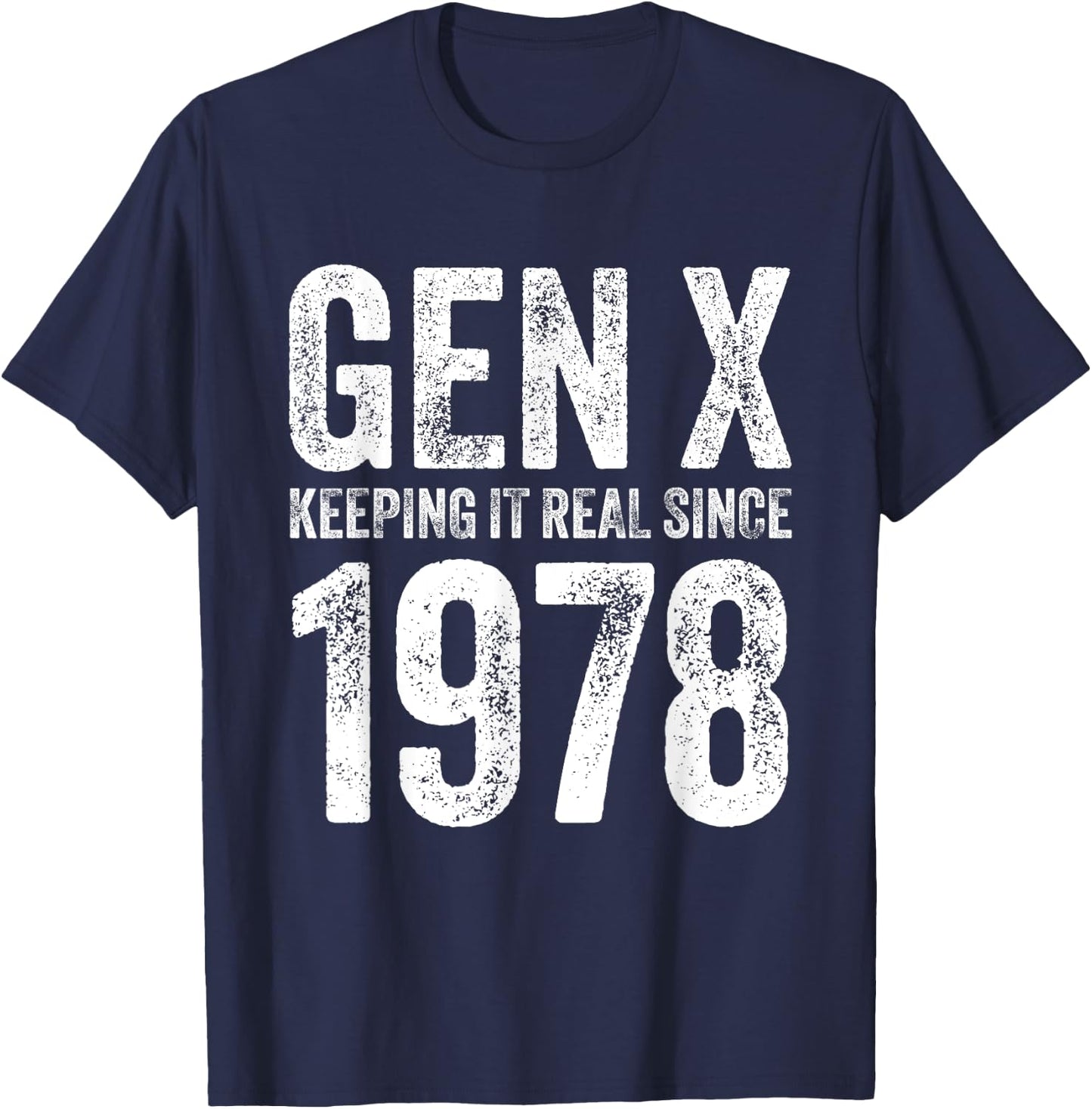 Generation X 1978 Men Women Vintage Since 1978 Gen X T-Shirt - T-Shirt | Navy